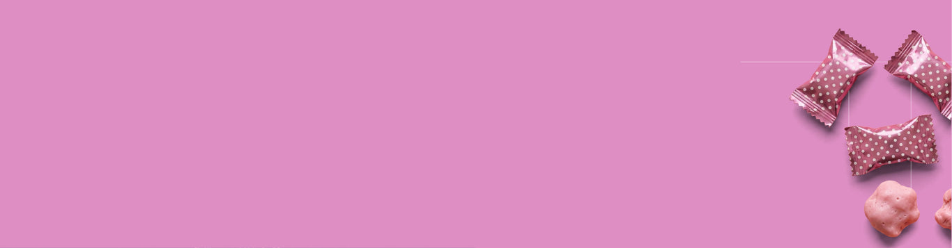 Bubble gum wrappers on a pink background. Bivo Insulated Bike Water Bottles