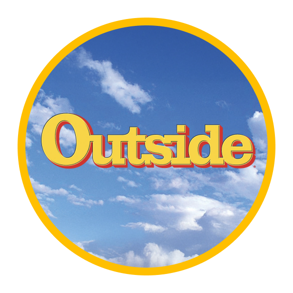 Outside Magazine Logo In Yellow Circle