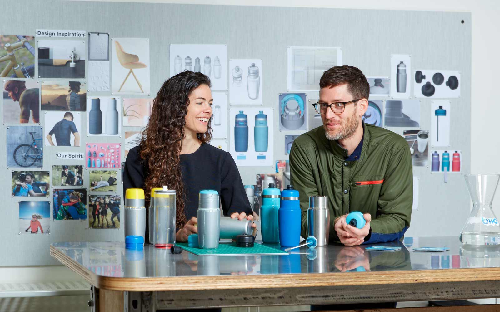 Robby and Carina, Bivo founders as they create the first prototypes.