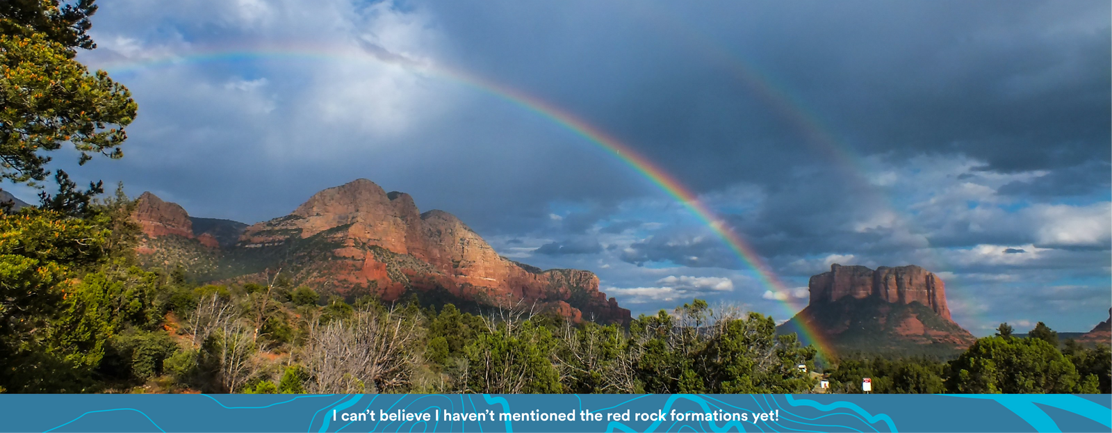 Rainbow over red rock formations, photographer Emir Dağcı