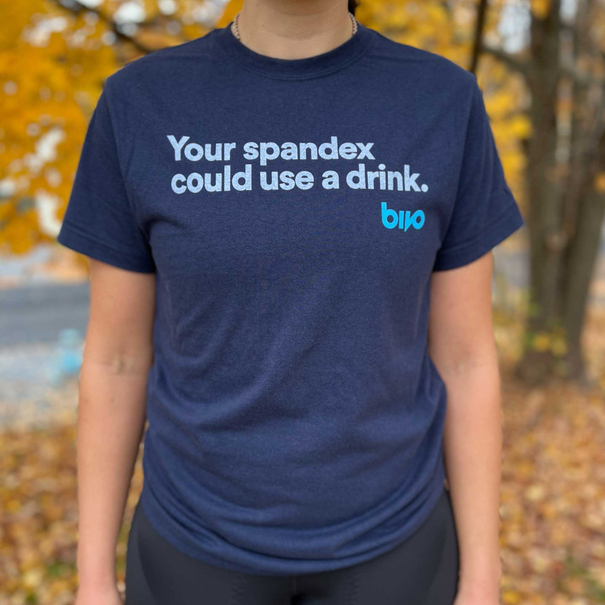 &quot;Your Spandex Could Use a Drink&quot; - Bivo Shirt (Navy)