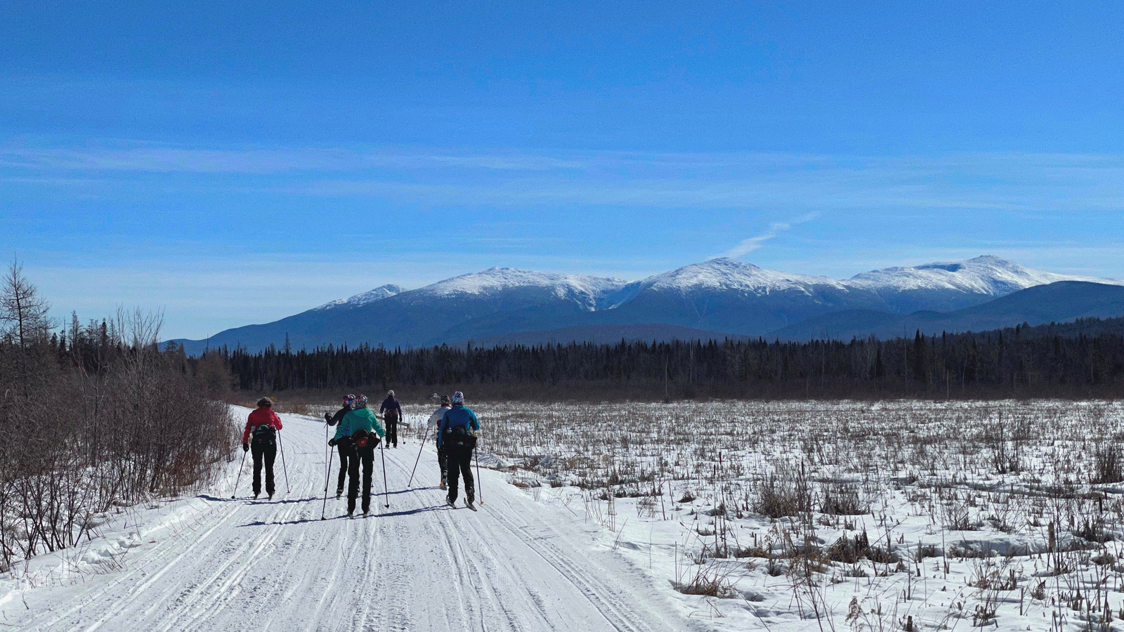 Cross Country Skiers on the xNHAT trail